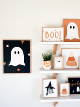 Load image into Gallery viewer, ghost with stars on black
