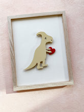 Load image into Gallery viewer, dinosaur- muted gold on pink shimmer