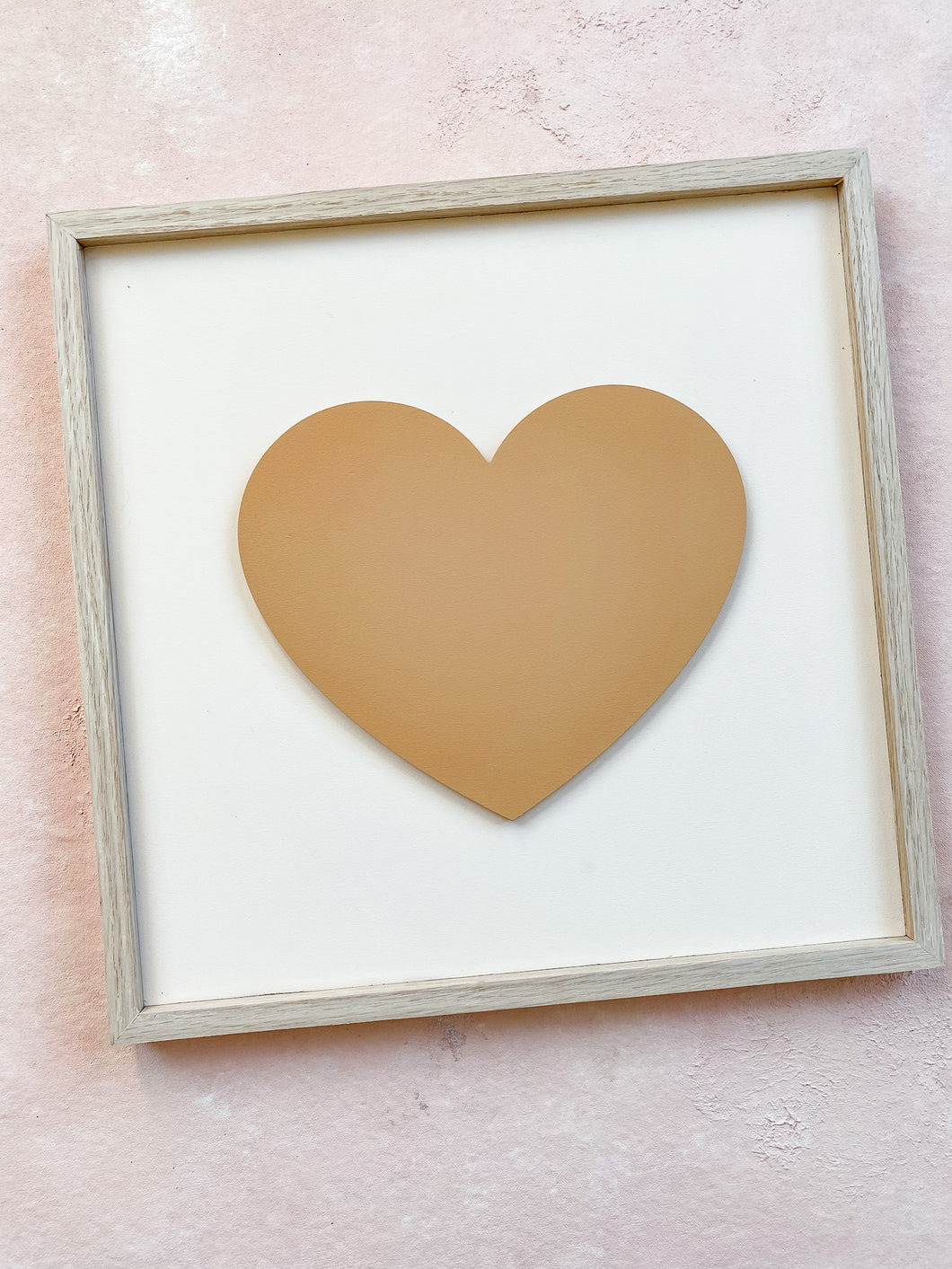 gold heart on peach